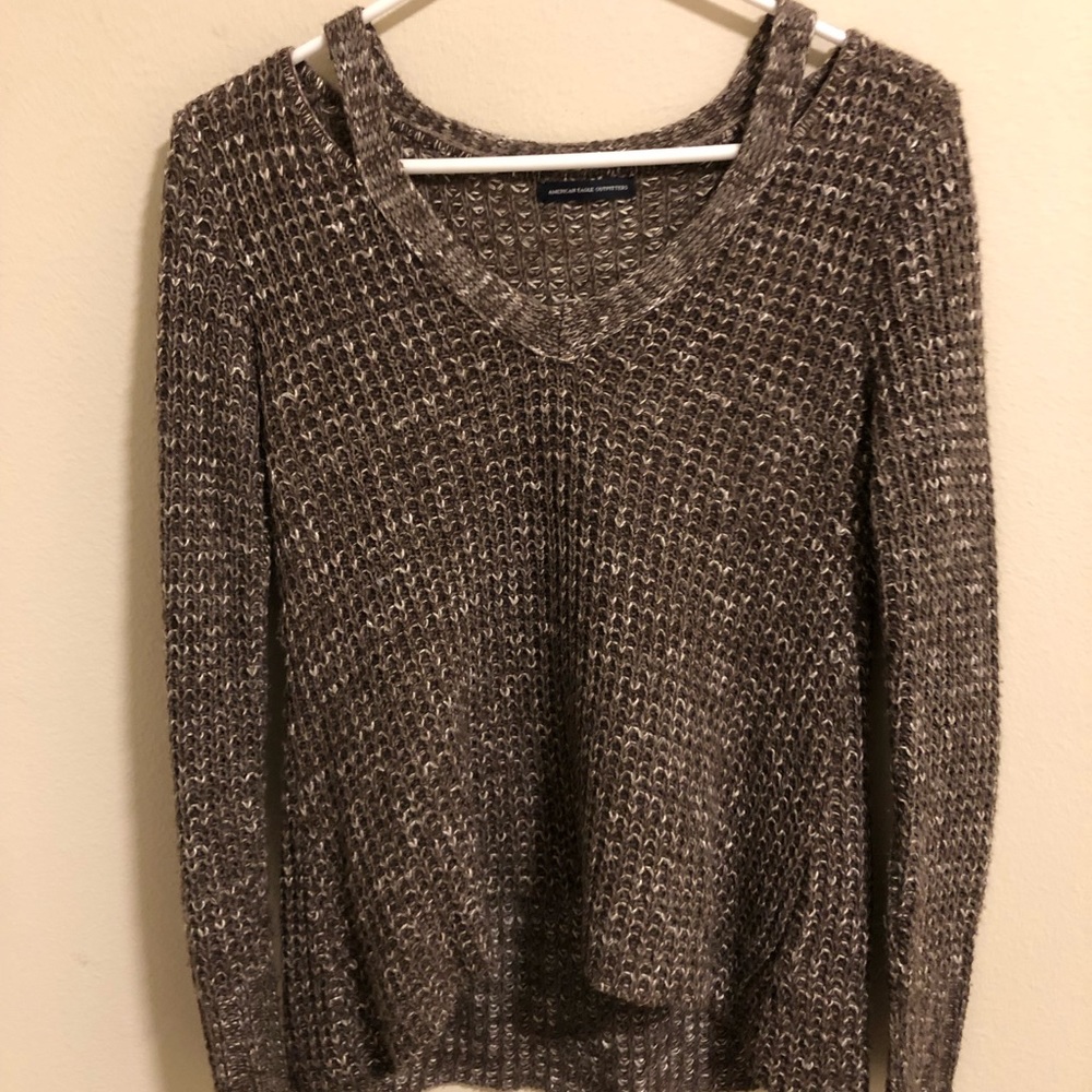 Small American Eagle Brown Knit Sweater